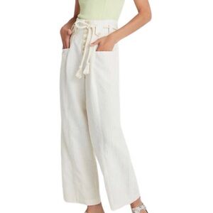 NWT Maeve Paper Bag Linen Blend Pants - sz 8
